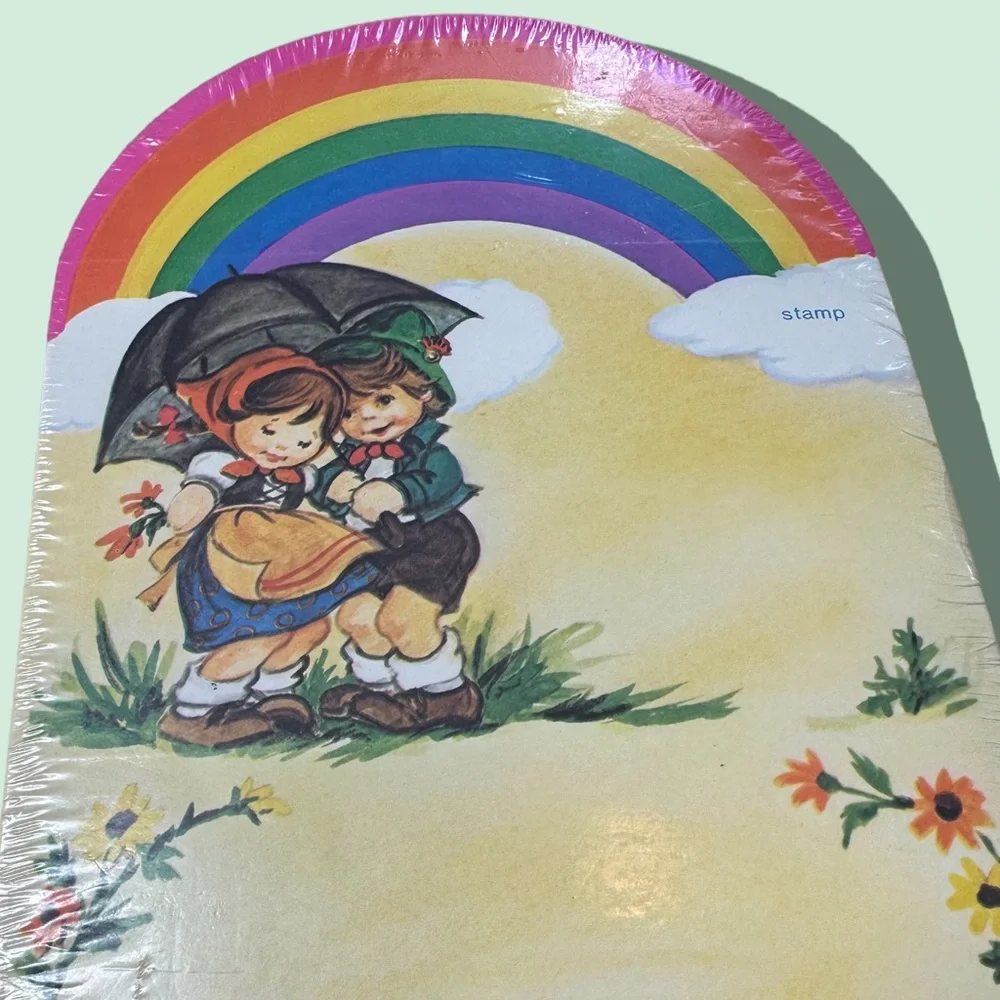 Vintage Retro New In Package Rainbow 20 Seal And Send Letter Paper Set